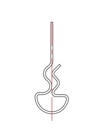 mechanical drawing of the clip